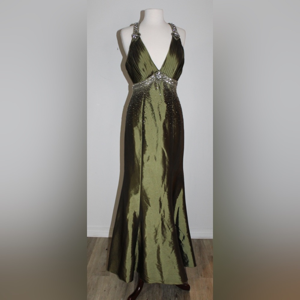 Crisscross olive formal